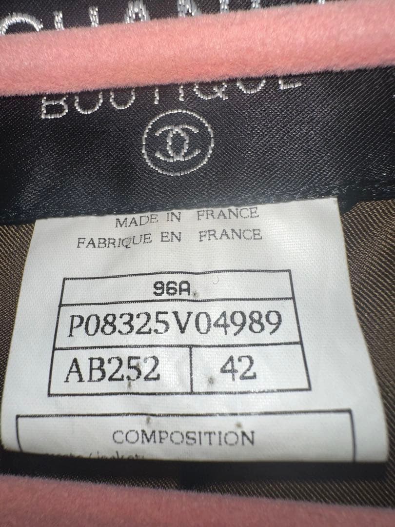 CHANEL ブラウン カシミヤ100%ウール ピーコート ゴールドボタン42