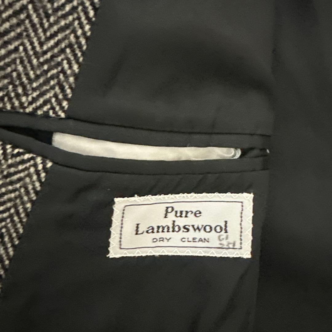 Aquascutum★ダブルブレスト チェスターコート★ヘリンボーン★Lサイズ