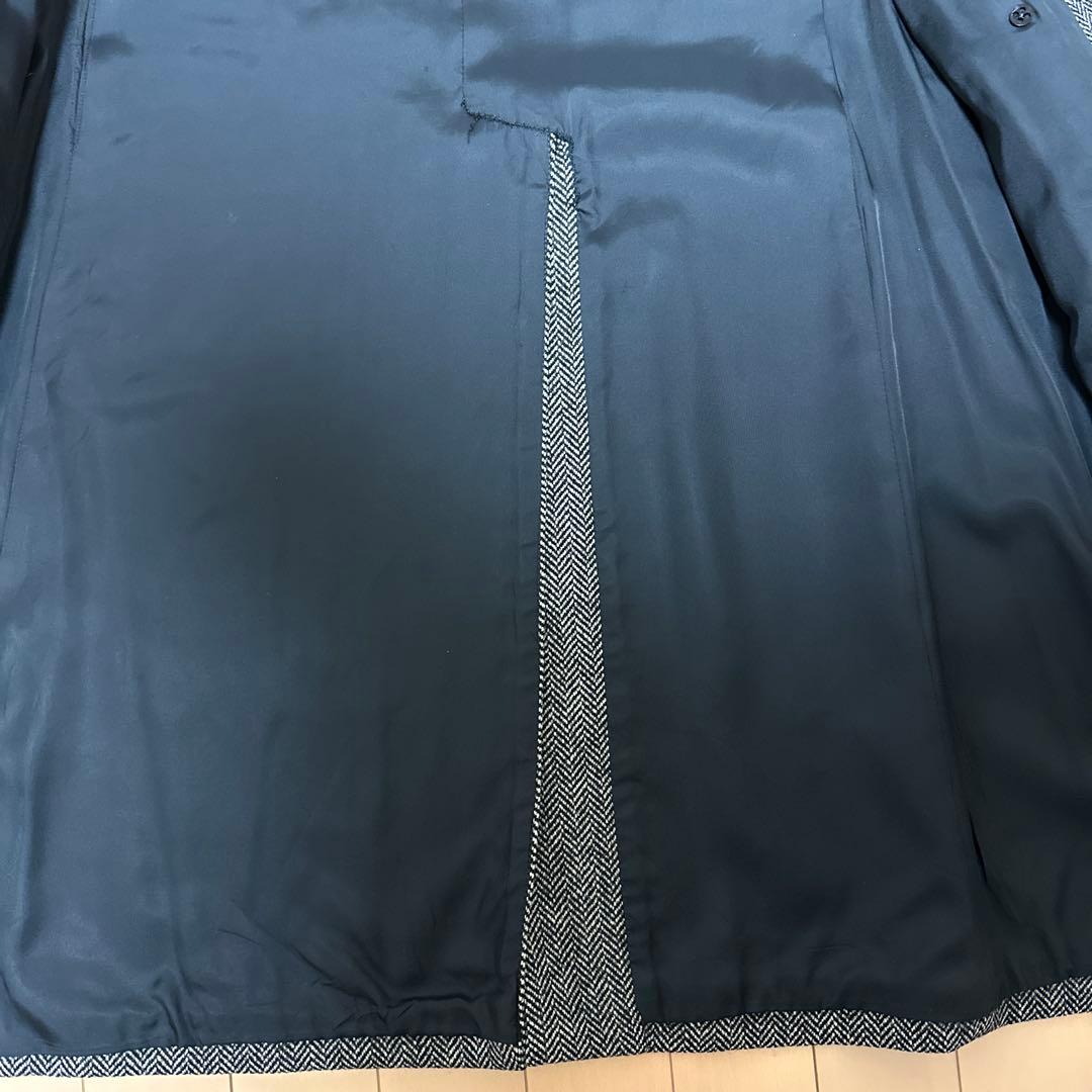 Aquascutum★ダブルブレスト チェスターコート★ヘリンボーン★Lサイズ