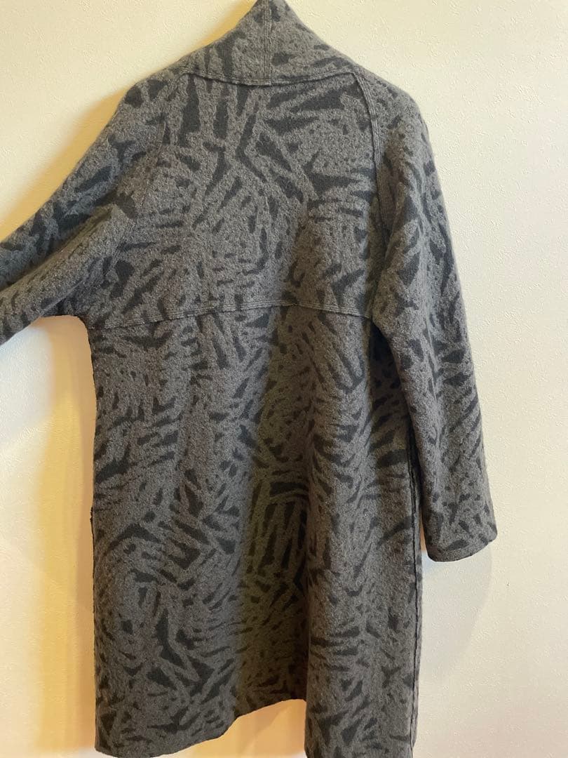 Jurgen Lehl ヨーガンレール　グレー系模様 ロングコート