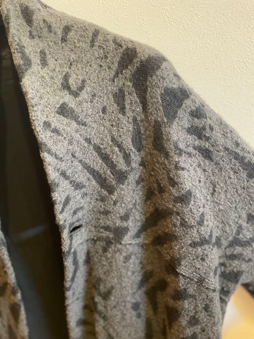 Jurgen Lehl ヨーガンレール　グレー系模様 ロングコート