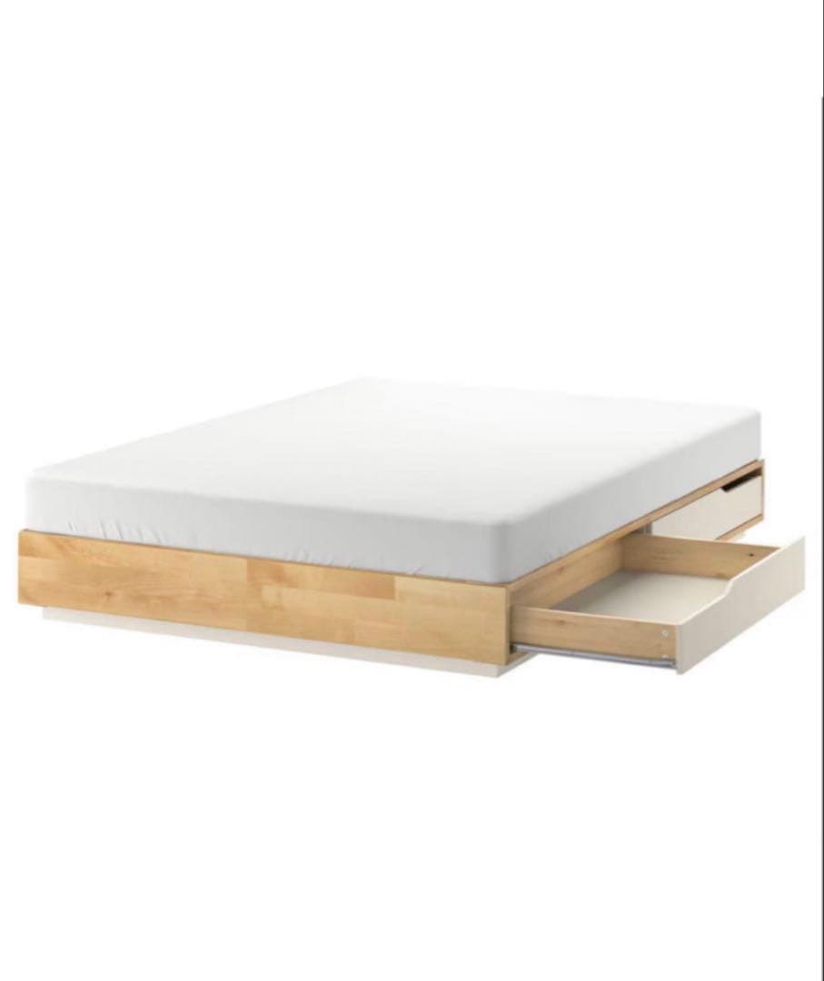IKEA マンダール クイーンベッド 収納付き