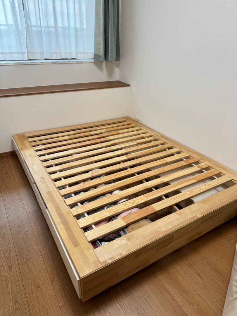 IKEA マンダール クイーンベッド 収納付き