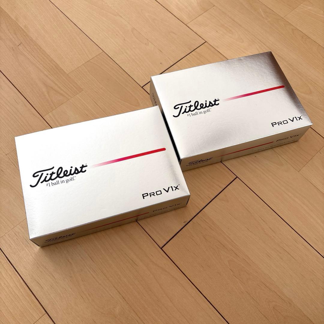 タイトリスト PRO V1x ローナンバー 白 2ダース 箱入