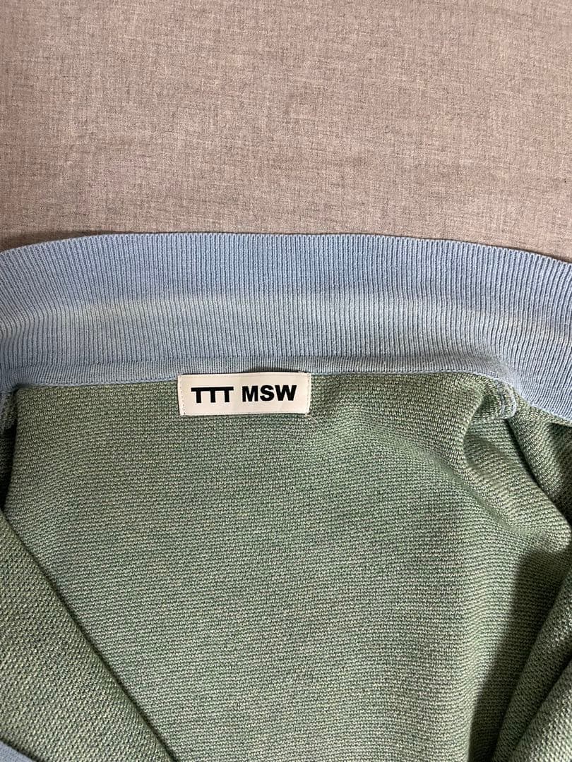 トップス TTT_MSW 20ss YOSEMITE Knit polo sax blue