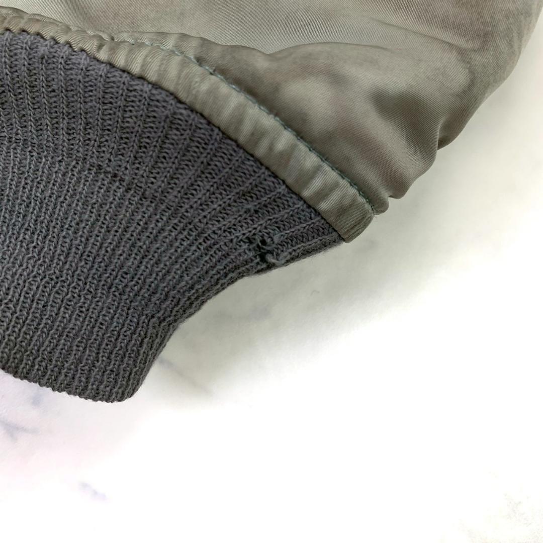 希少カラー★ 90s USA製 ALPHA MA-1 シルバー L　D821