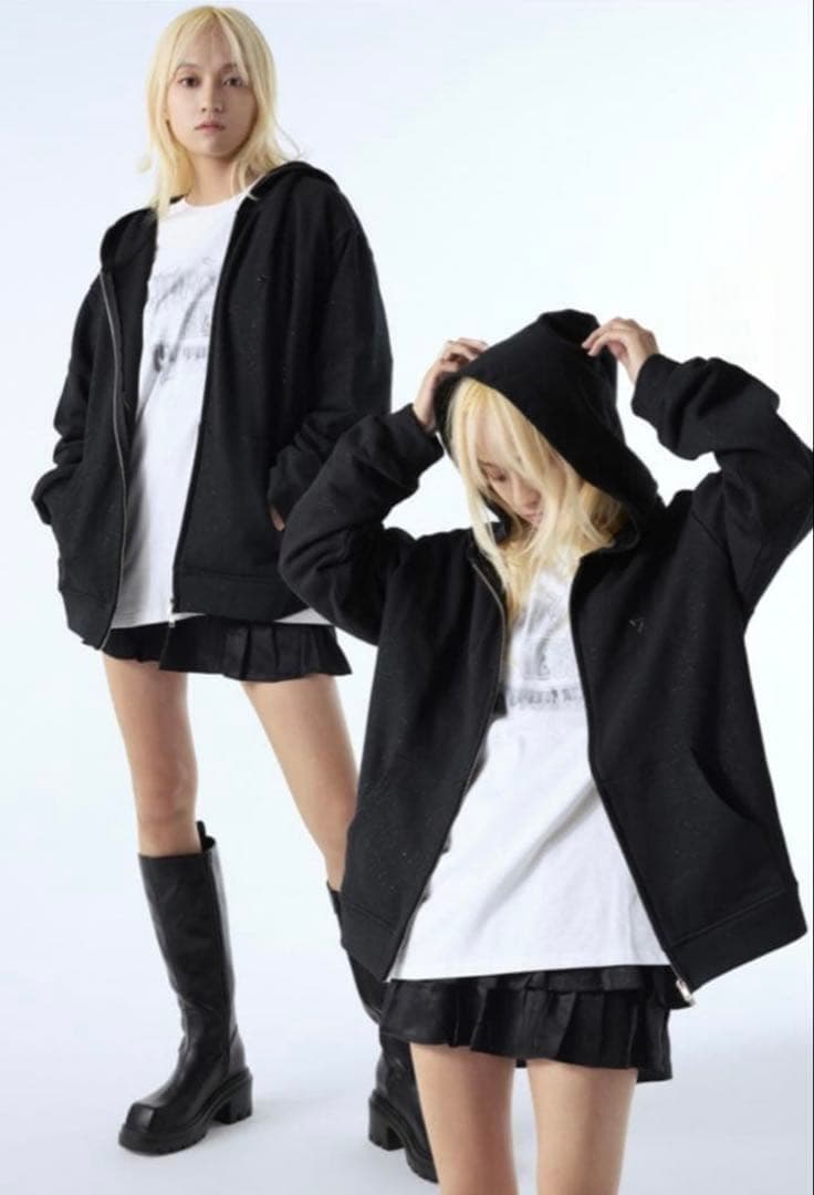 トップス NEW ZIP-UP HOODIE M