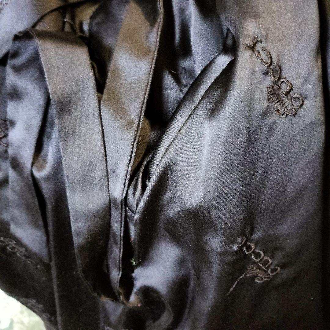 毛皮 ミンク超ロングコート　オーダーメイド　グッチ布内張り　全117cm　M~L