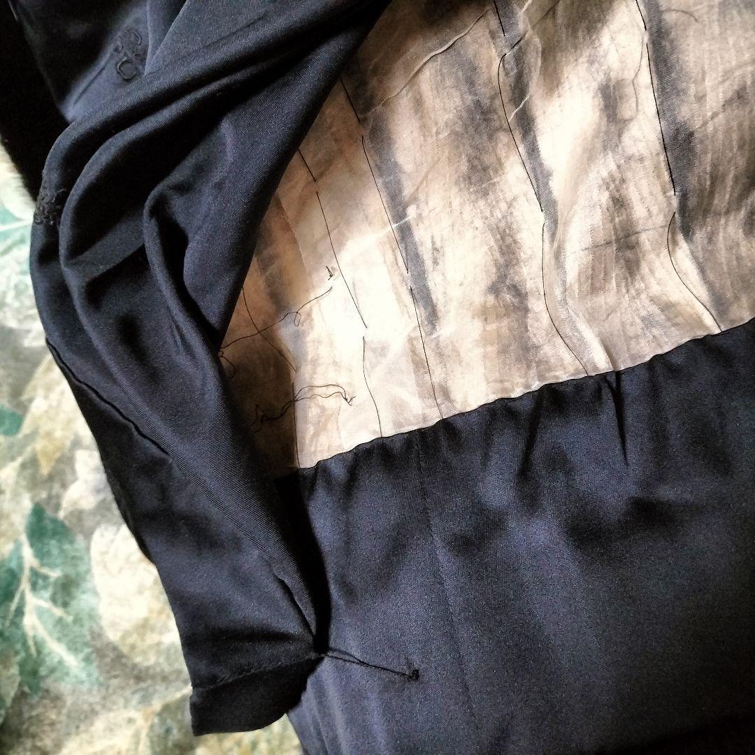 毛皮 ミンク超ロングコート　オーダーメイド　グッチ布内張り　全117cm　M~L