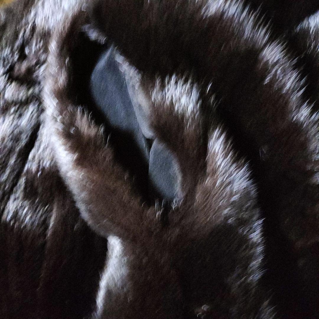 毛皮 ミンク超ロングコート　オーダーメイド　グッチ布内張り　全117cm　M~L