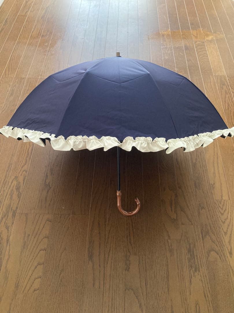 【新品未使用】ロサブラン　２段ショート　曲がり竹手元　ネイビー×アイボリー