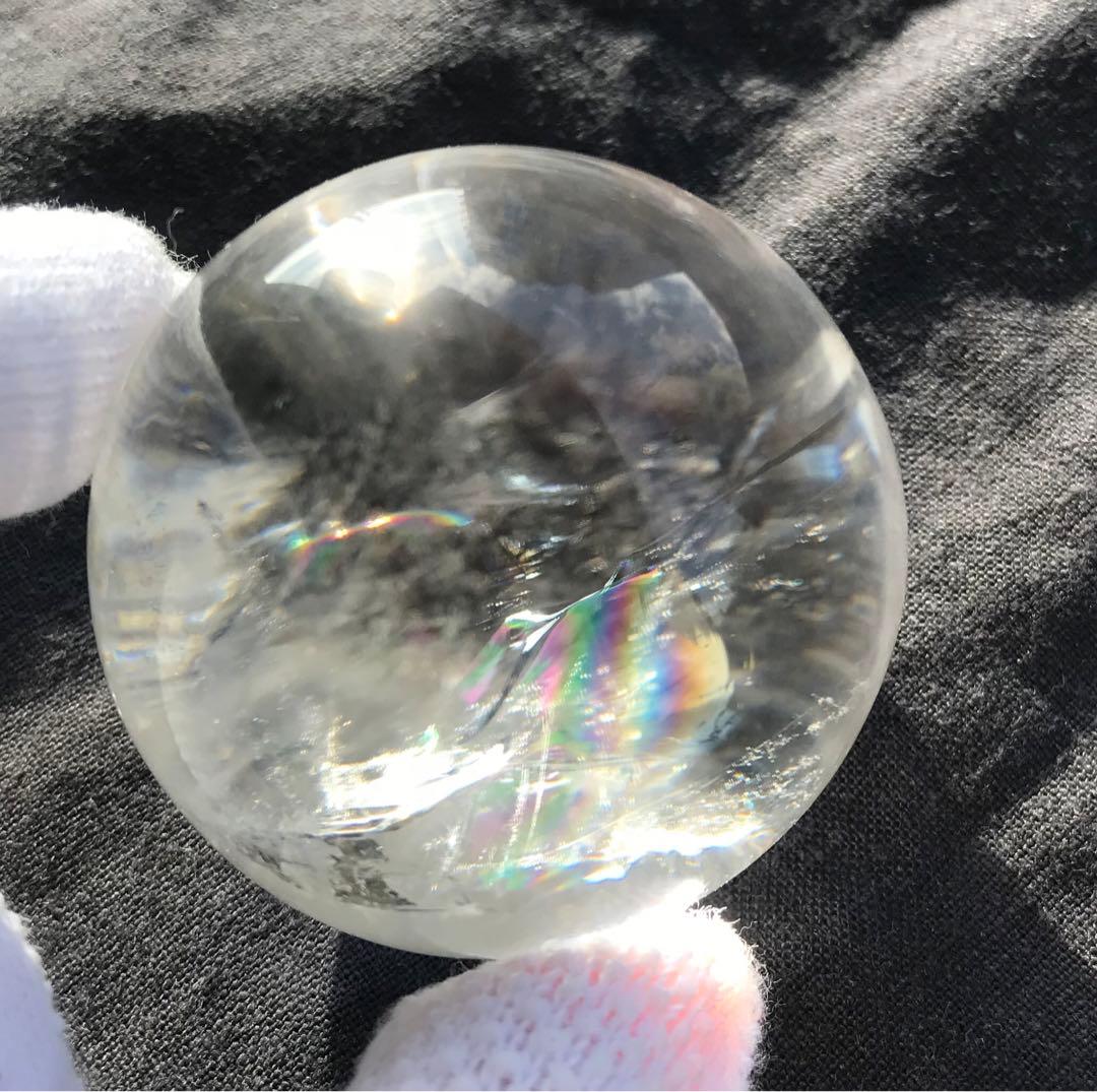 50mm 141g ネパール・ヒマラヤ産　レインボー水晶玉　天然