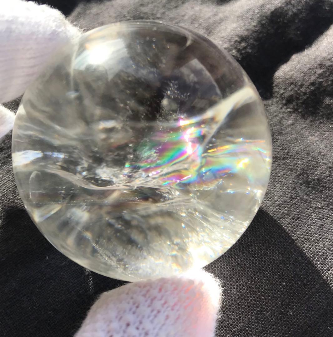 50mm 141g ネパール・ヒマラヤ産　レインボー水晶玉　天然