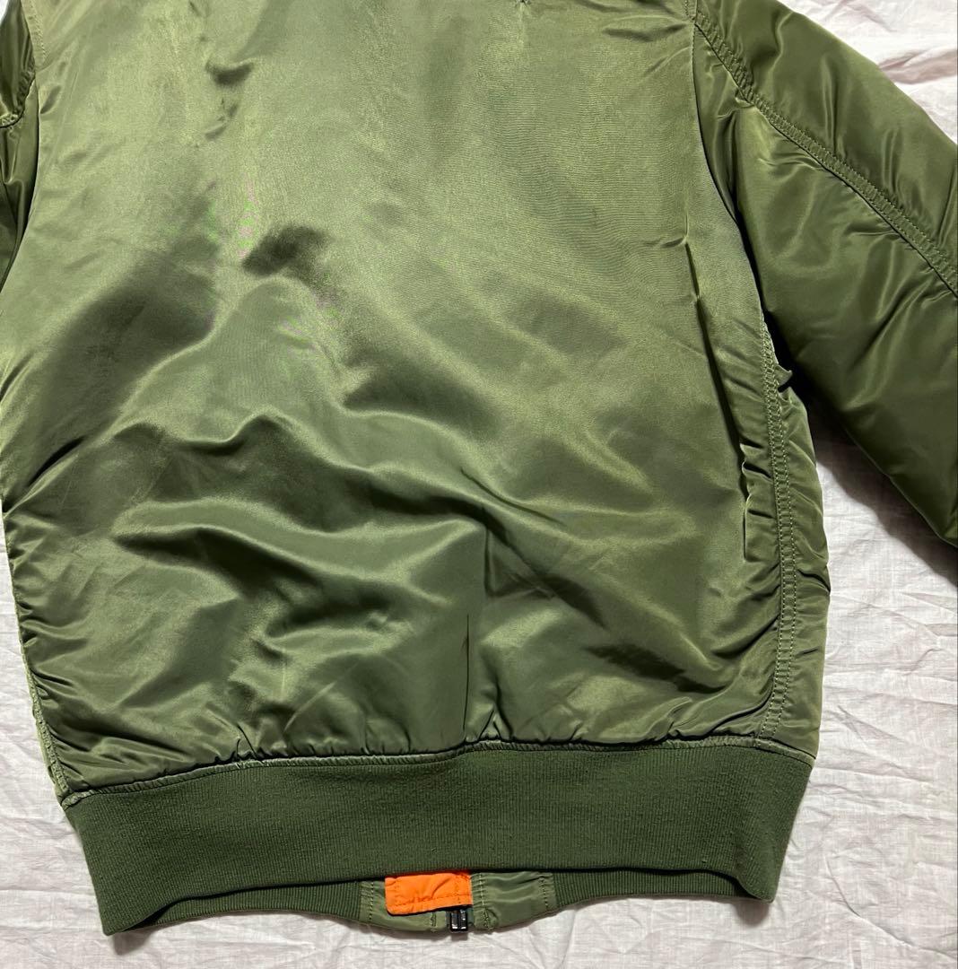 アルファ　ALPHA MA-1 フライトジャケット セージ　M 緑