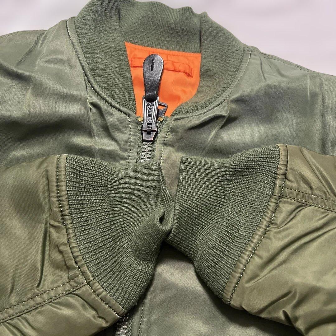 アルファ　ALPHA MA-1 フライトジャケット セージ　M 緑