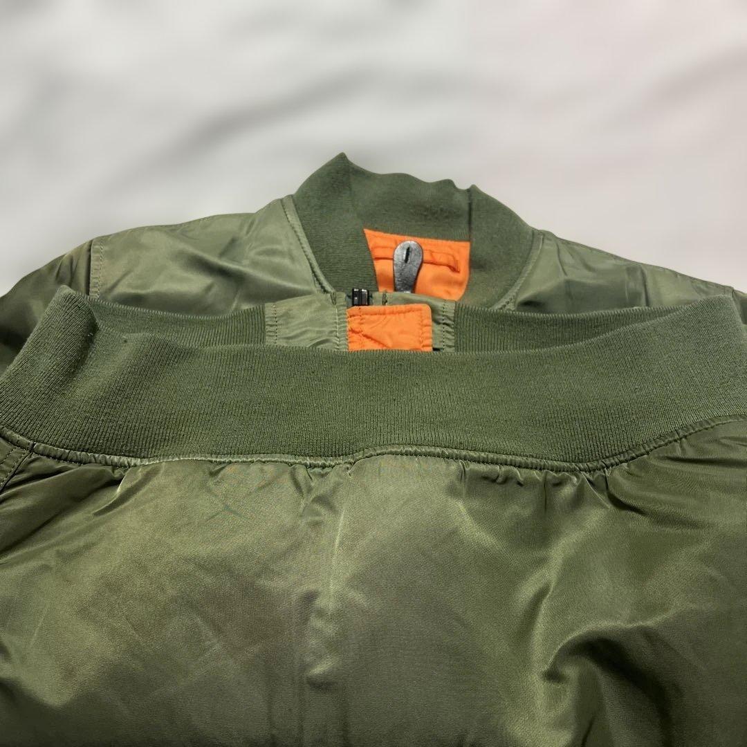 アルファ　ALPHA MA-1 フライトジャケット セージ　M 緑