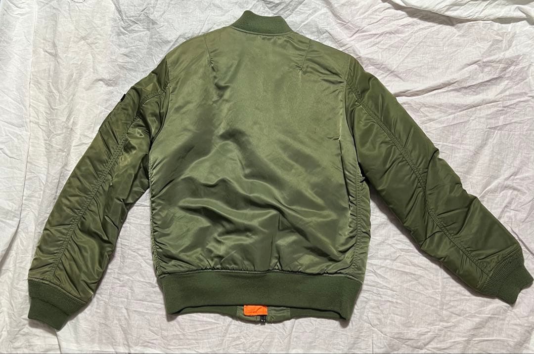 アルファ　ALPHA MA-1 フライトジャケット セージ　M 緑