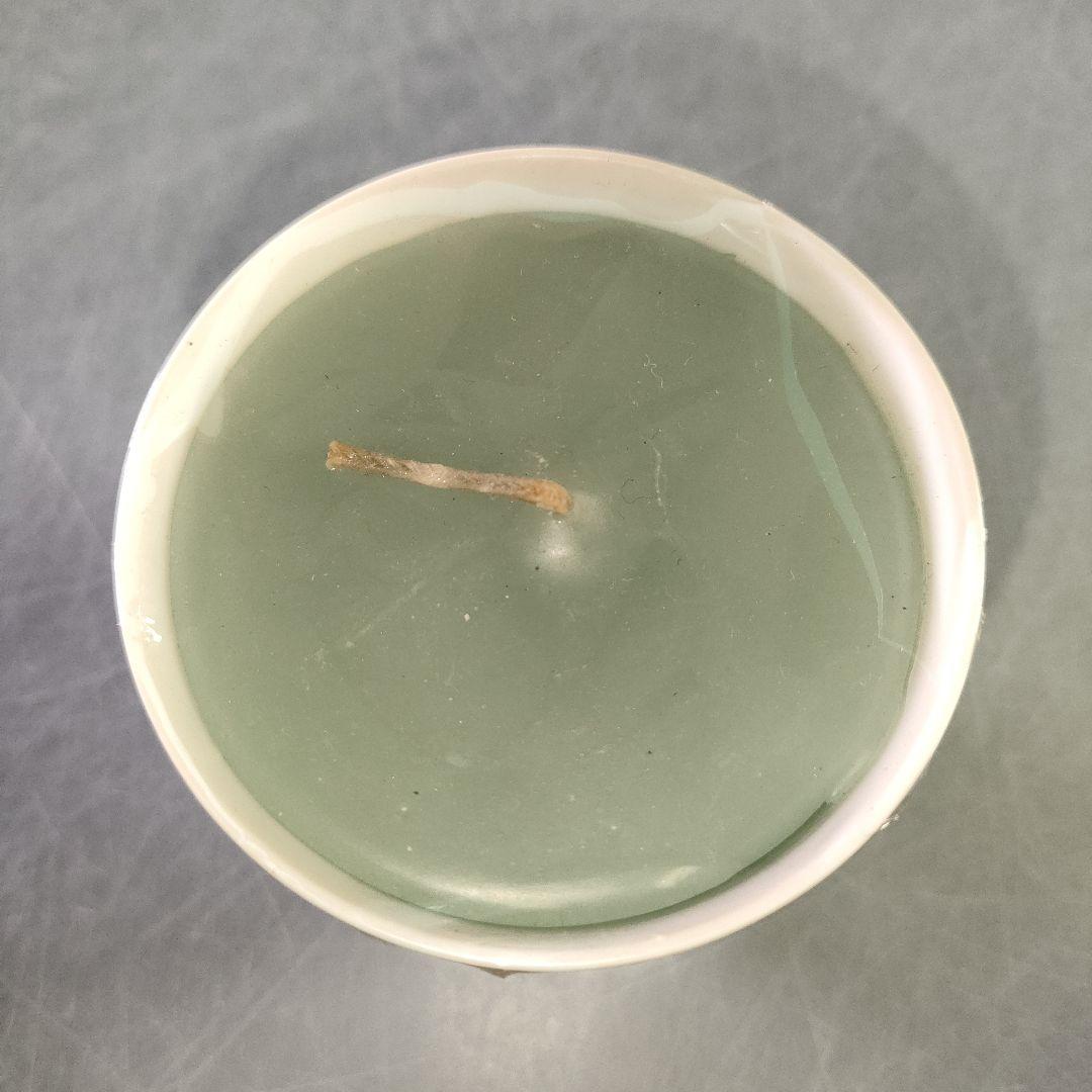 A1202-8/HERMES/エルメス トゥカン/陶器キャンドル/グリーン 鳥/