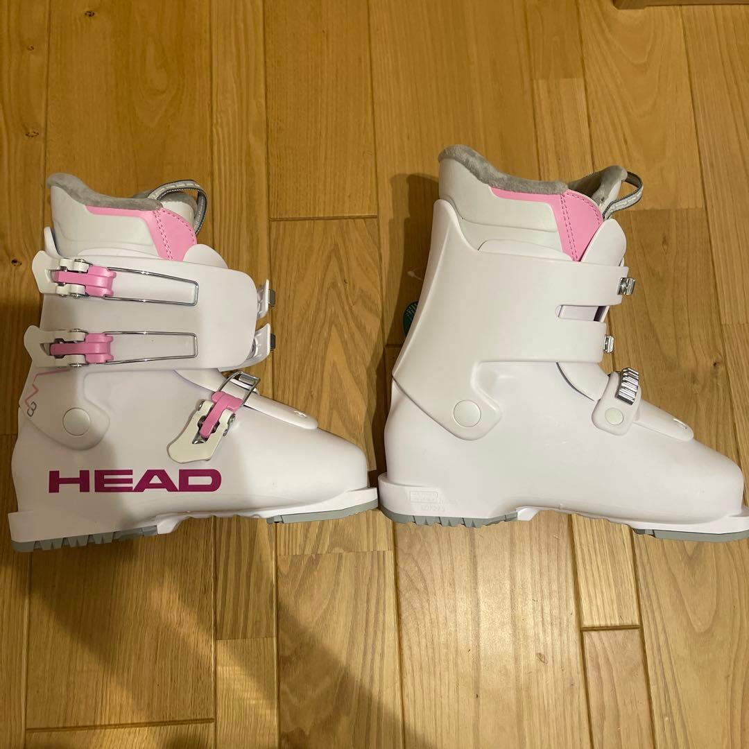 新品　HEAD ジュニア　スキーブーツ ホワイト/ピンク　24.0〜24.5cm