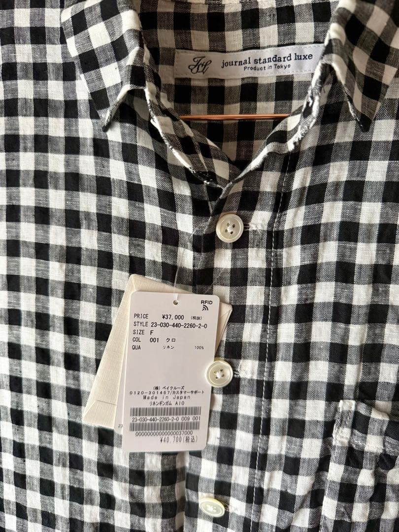 新品　jsluxe ☆ リネンギンガムオールインワン