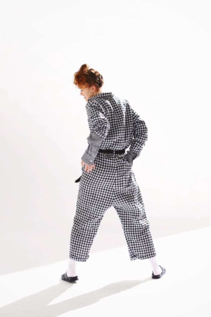 新品　jsluxe ☆ リネンギンガムオールインワン