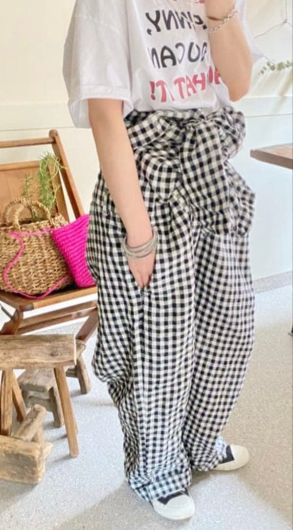 新品　jsluxe ☆ リネンギンガムオールインワン