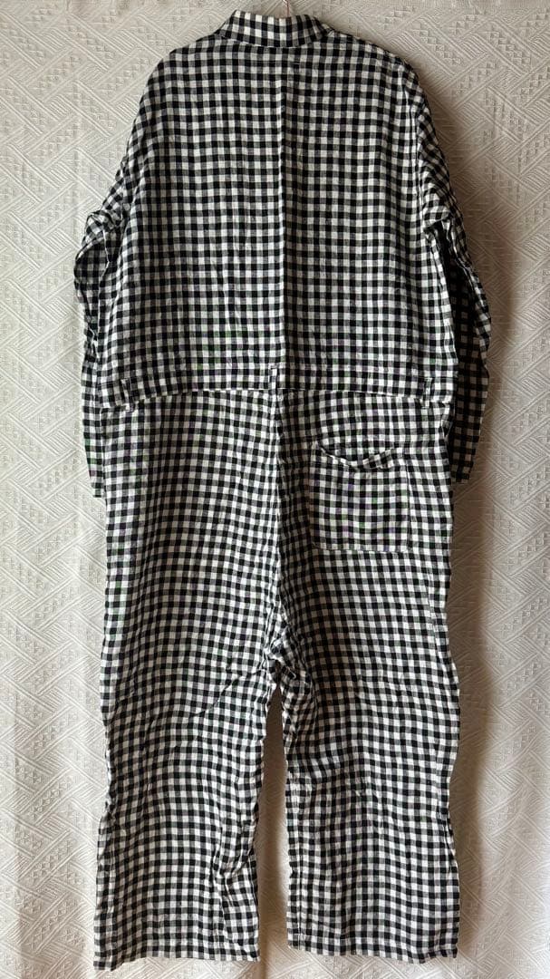 新品　jsluxe ☆ リネンギンガムオールインワン