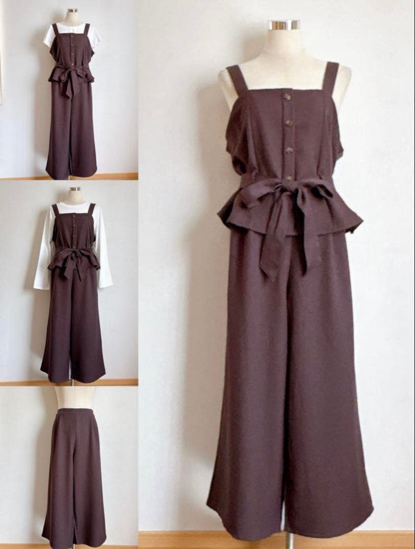 ⑦ しまむら シャーリングサロペット ペプラム 大きいサイズ4L myuwa