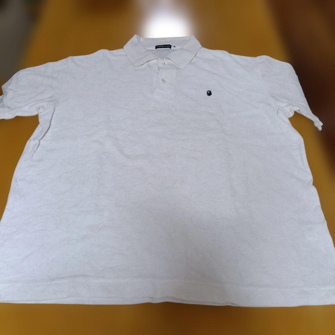 激レアデザイン　A BATHING APE ホワイトポロシャツ