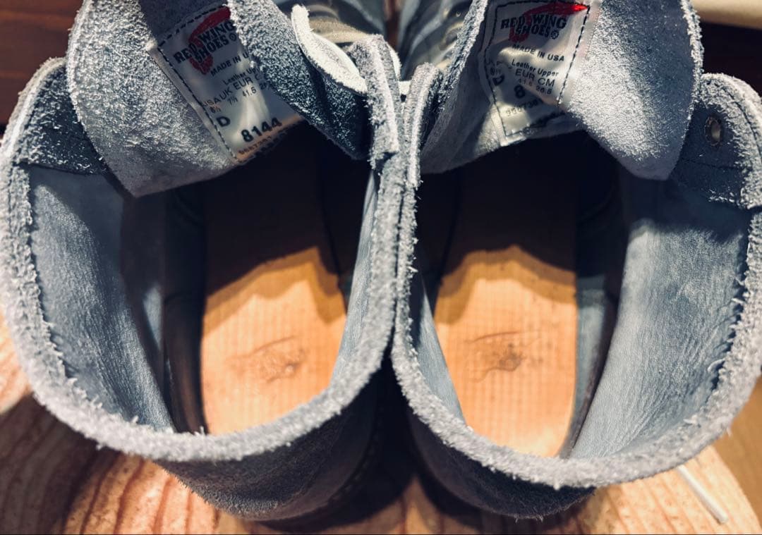 レア美品 8144 REDWING ブルーグレー スウェード ブーツ シューズ