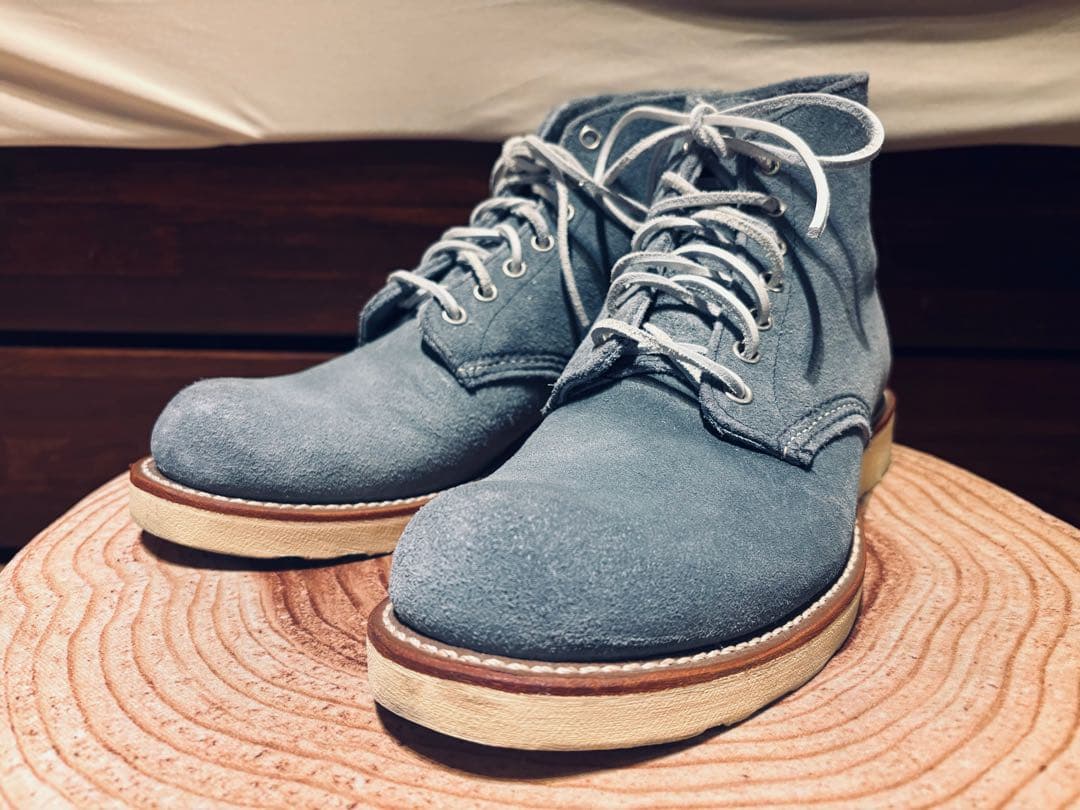 レア美品 8144 REDWING ブルーグレー スウェード ブーツ シューズ