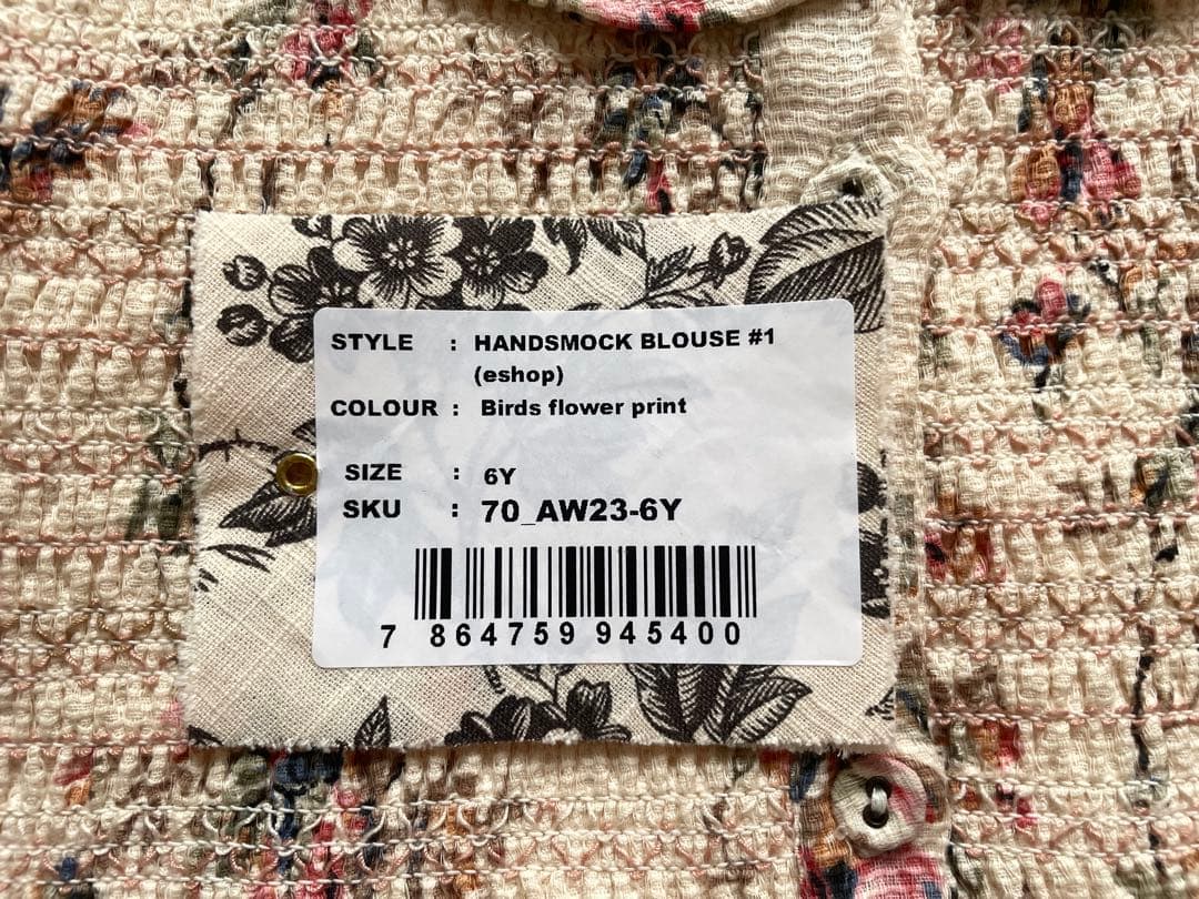 【bonjour diary】Birds&flowers frilltunic