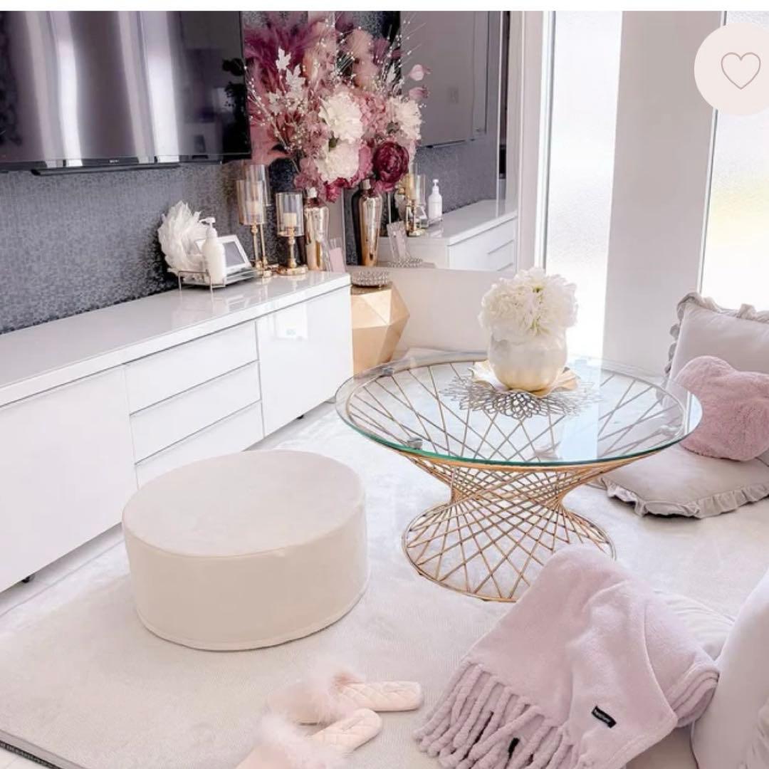 フランフラン　ガラステーブル　マーリア