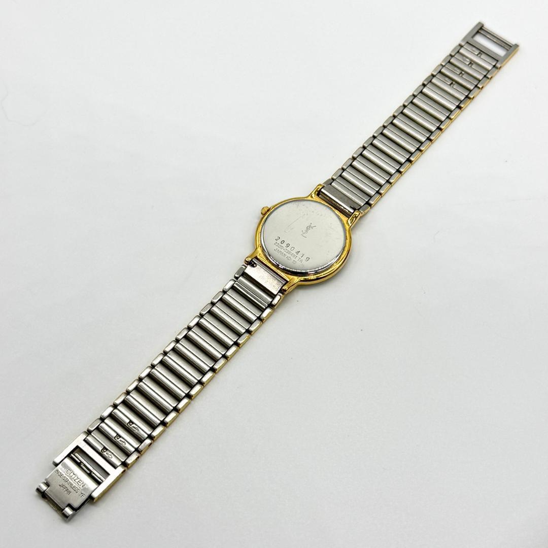 稼働品 YSL イヴサンローラン 腕時計 黒文字盤 ２針 2200-228481