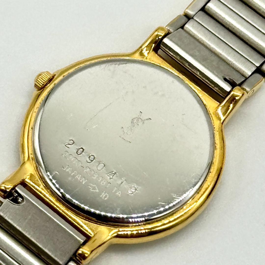 稼働品 YSL イヴサンローラン 腕時計 黒文字盤 ２針 2200-228481