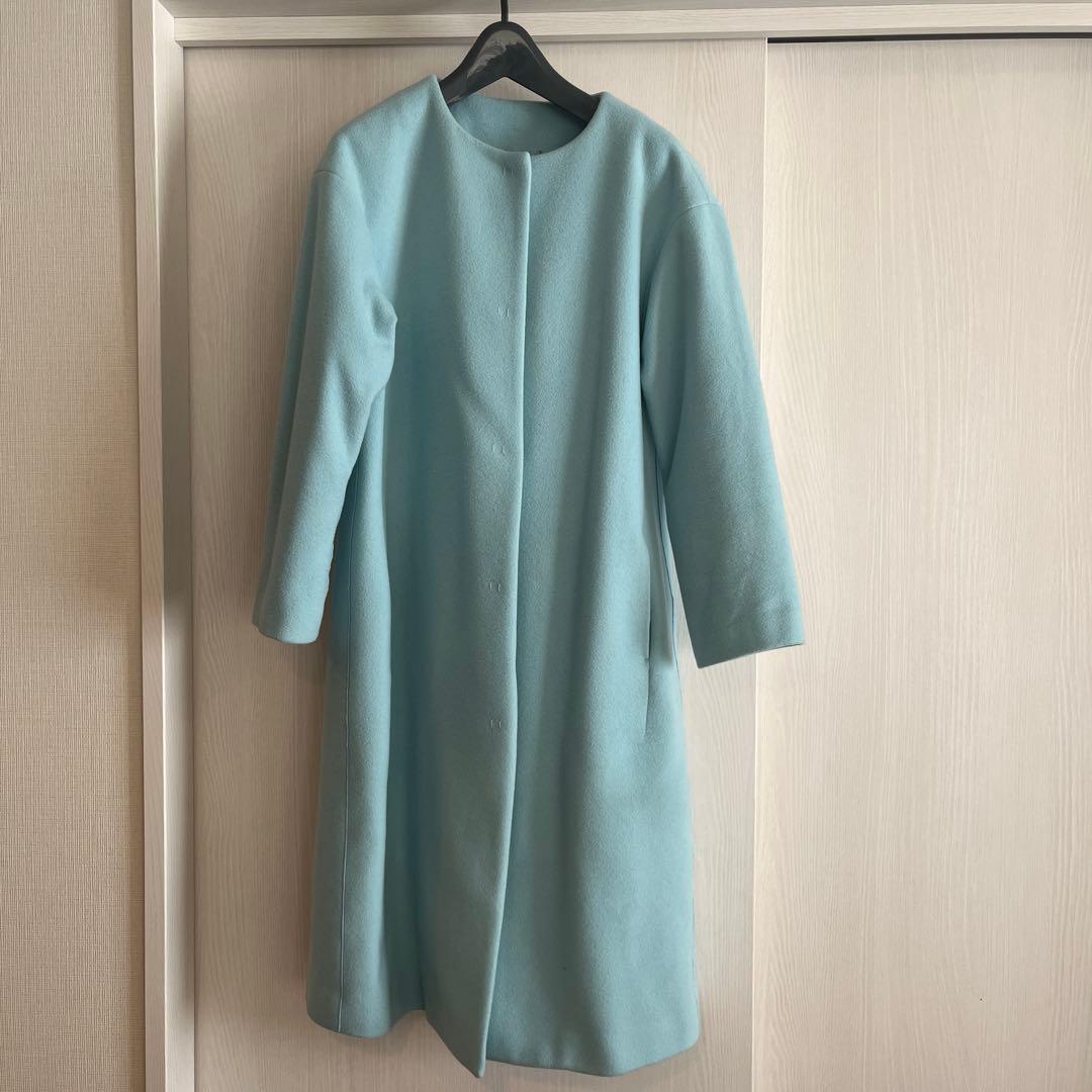 セルフォード　ロングコート　水色
