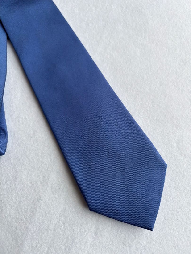 値下げ〔美品〕ラルフローレン ブラックレーベル ソリッドタイ ネクタイ 無地