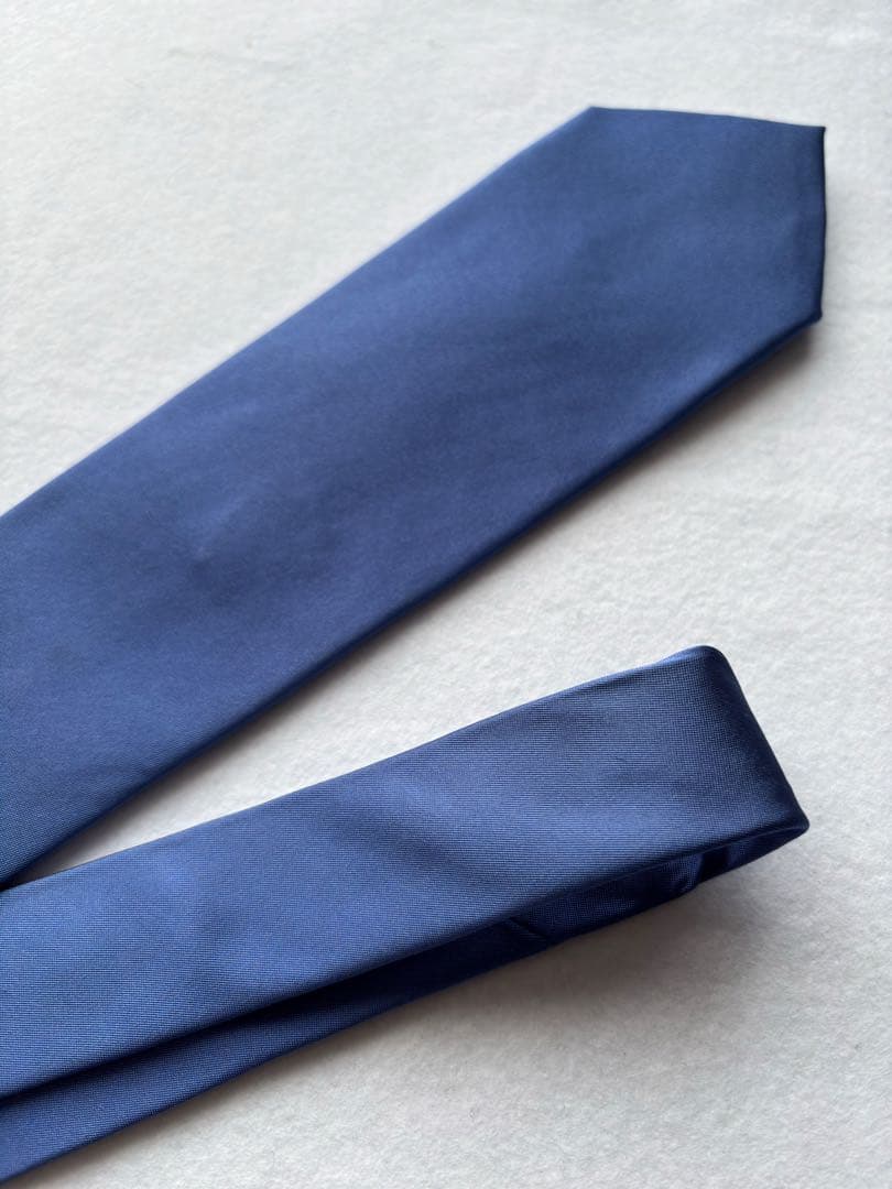 値下げ〔美品〕ラルフローレン ブラックレーベル ソリッドタイ ネクタイ 無地