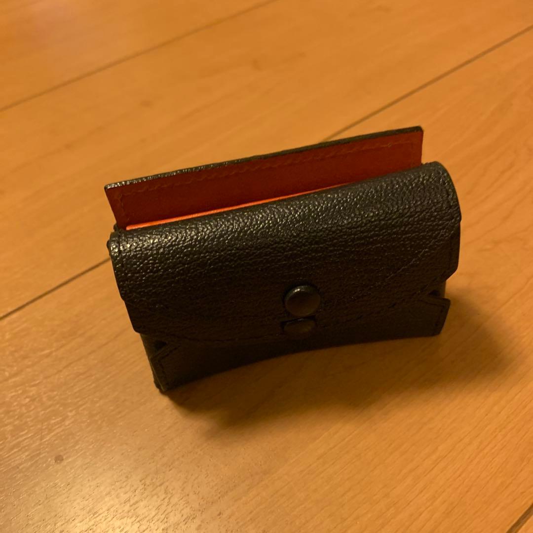 黒 レザー 二つ折り財布　ラルコバレーノ