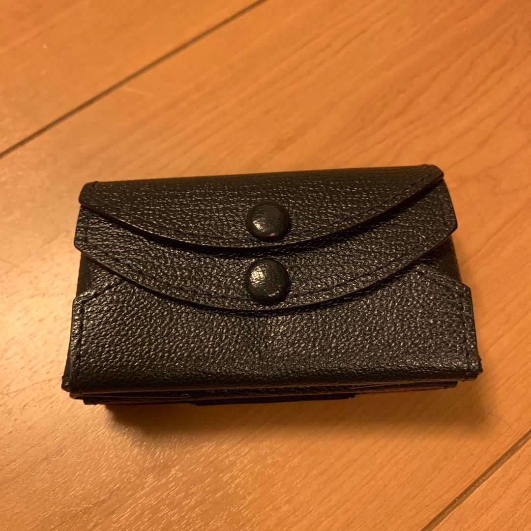 黒 レザー 二つ折り財布　ラルコバレーノ