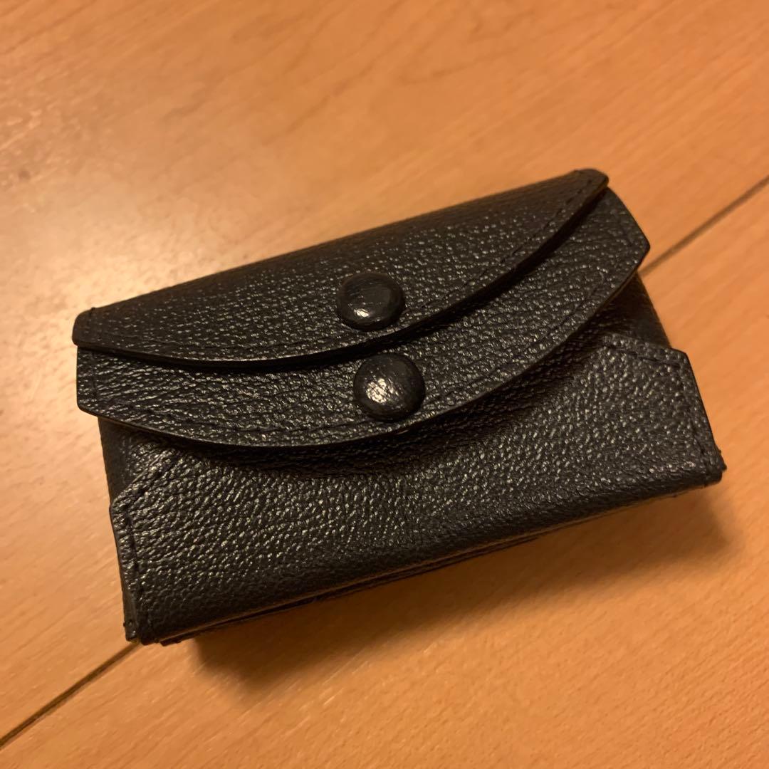 黒 レザー 二つ折り財布　ラルコバレーノ