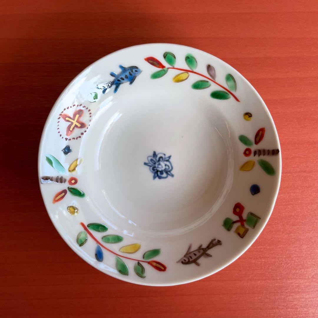 正木春蔵　色絵カンタ文3.5寸皿 豆皿