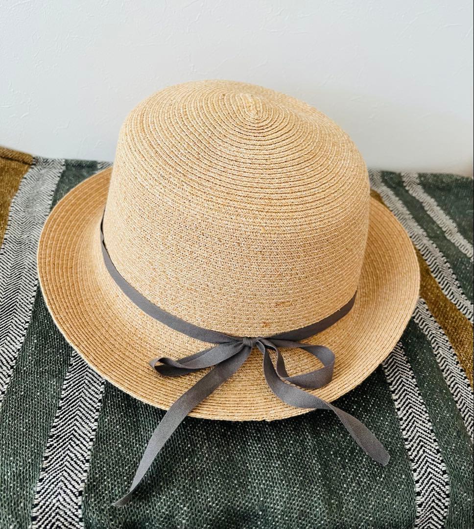 sashiki サシキ　帽子　グレーリボン　美品　未使用