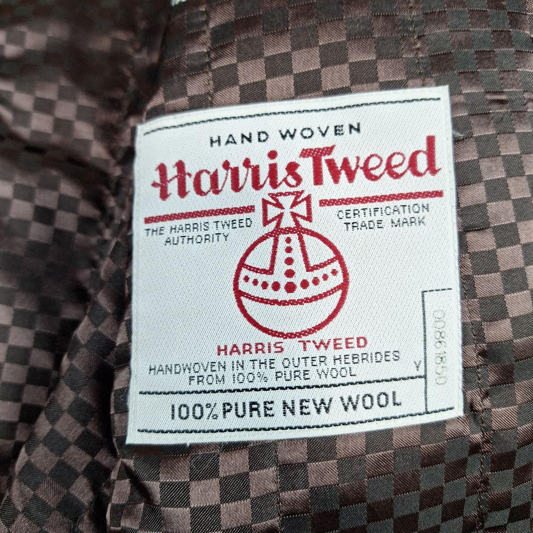 ハリスツイード　ハンティングコート　ヘリンボーン　ミックス　日本製　L