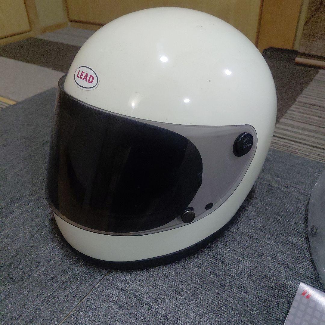 LEAD RX-200R フルフェイスヘルメット ホワイト　スモークシールド付き