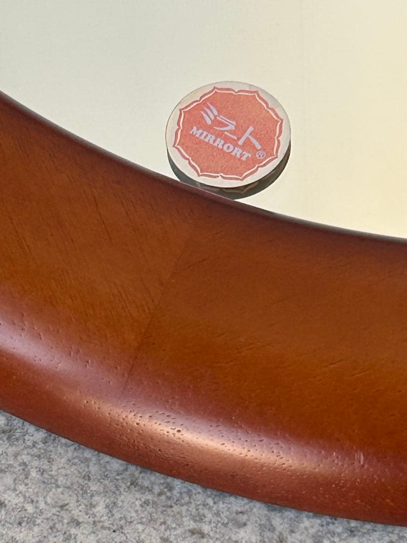 ヴィンテージ　ラウンド　ウォールミラー　レトロモダン壁掛け鏡　ミッドセンチュリー