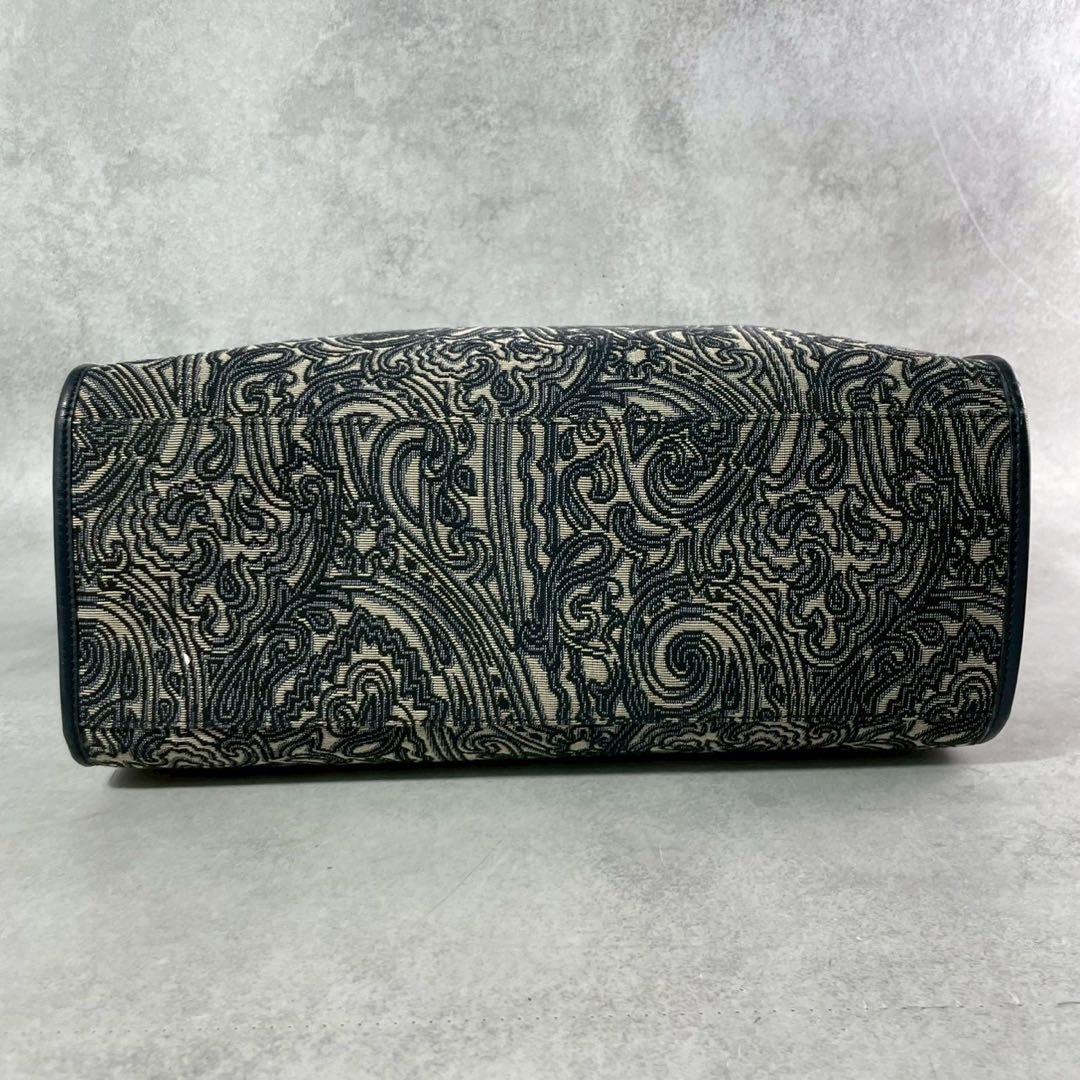 ETRO エトロ　トートバッグ　ペイズリー　総柄　レザートートバッグ