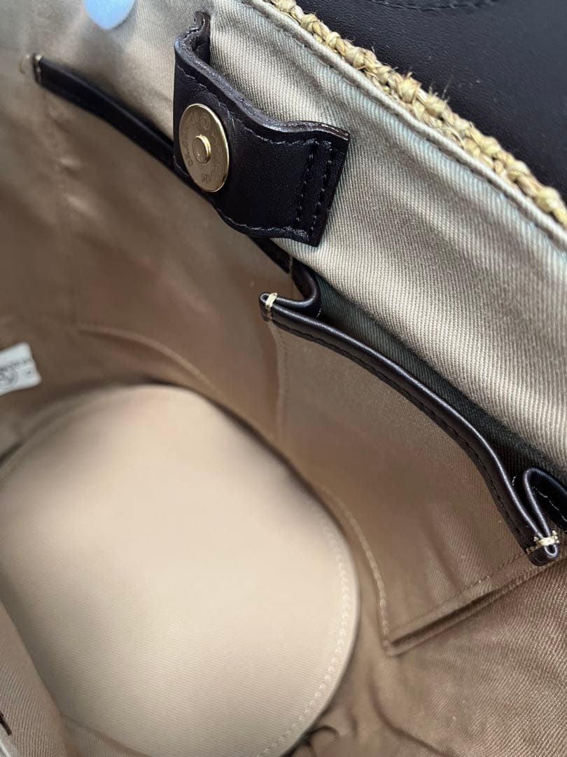 使用一回⭐︎ヴィオラドーロ　かごバッグ　ブラウン　ストラップ付き