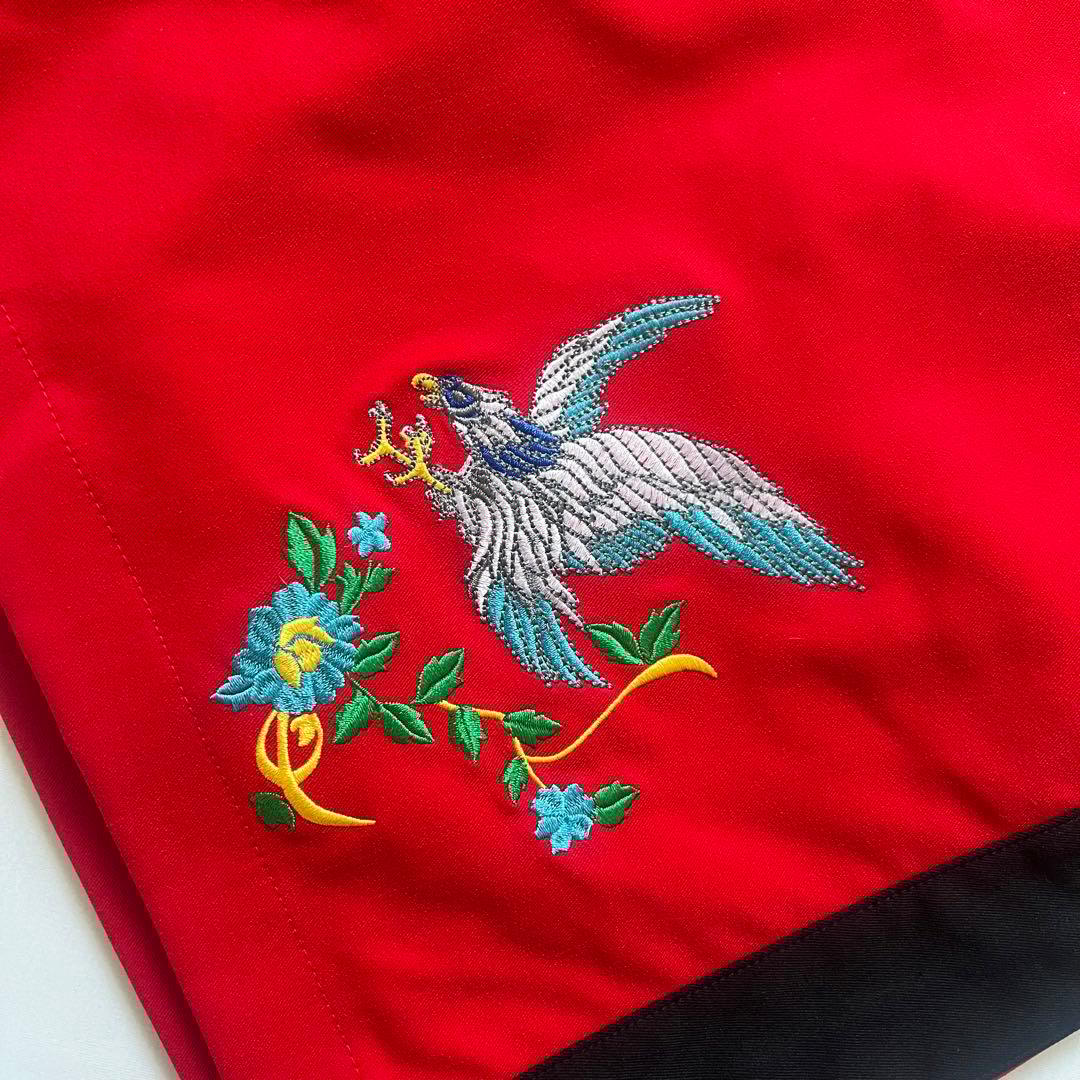 Russeluno ラッセルノ　刺繍　ハーフパンツ　メンズ　ゴルフ　XL 6 赤