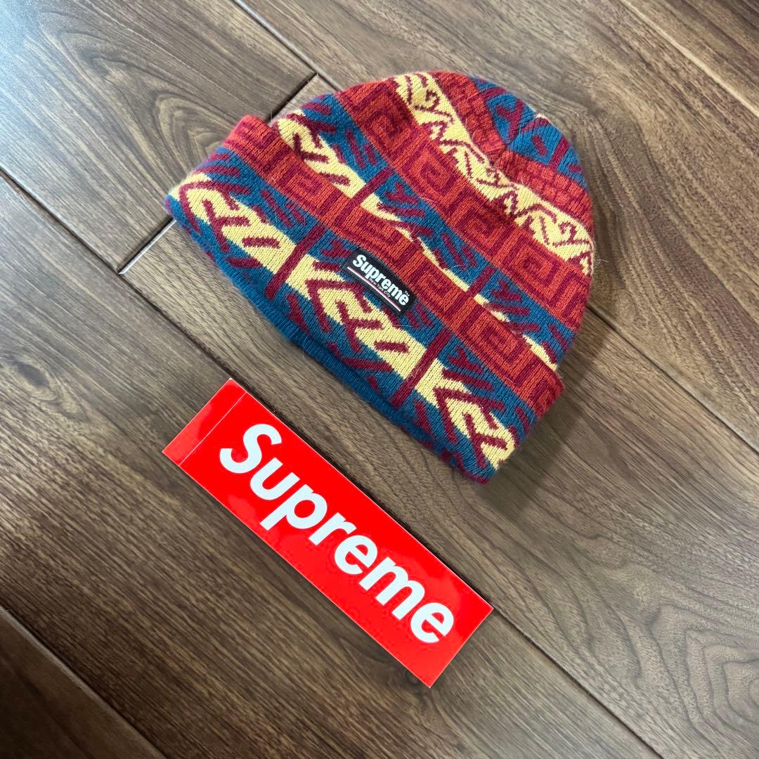 ⭐️極美品⭐️ Supreme シュプリーム ビーニー　幾何学模様　ニット帽